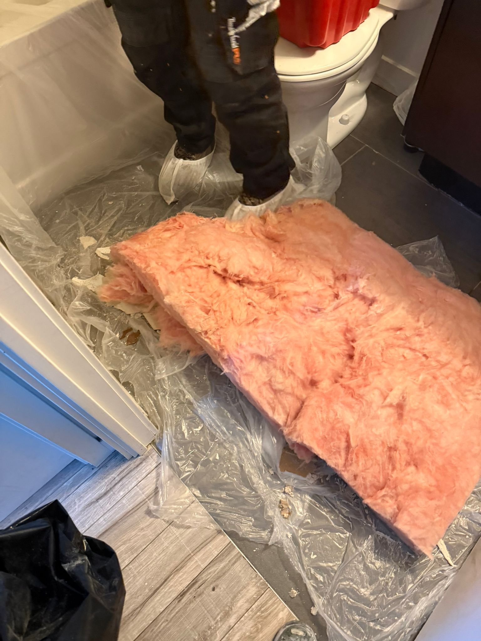 Prime Restoration Group Ltd technician performing water damage mitigation in Ajax Ontario home